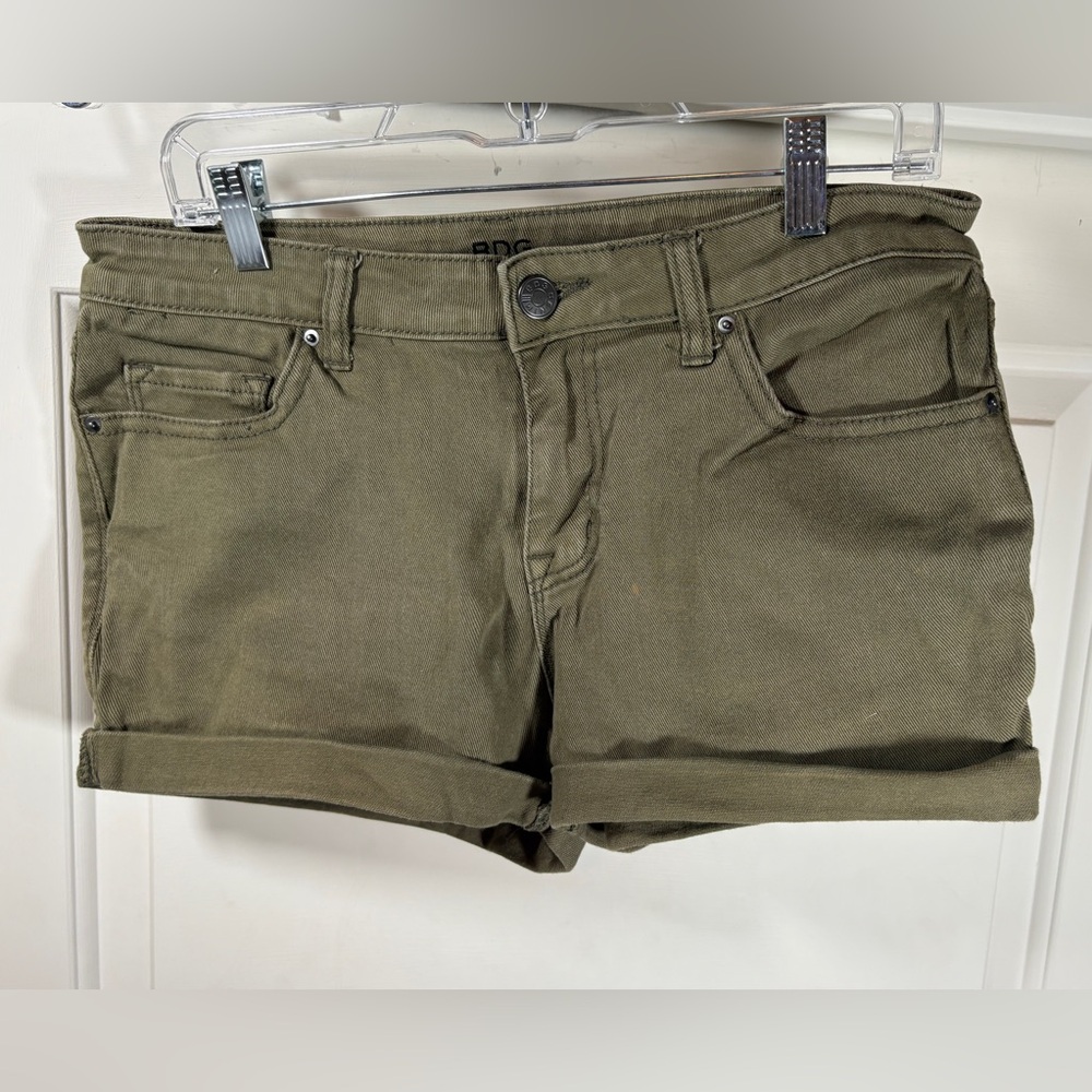 BDG Alexa Mid Rise Olive Green Women's 5 Pocket Shorts